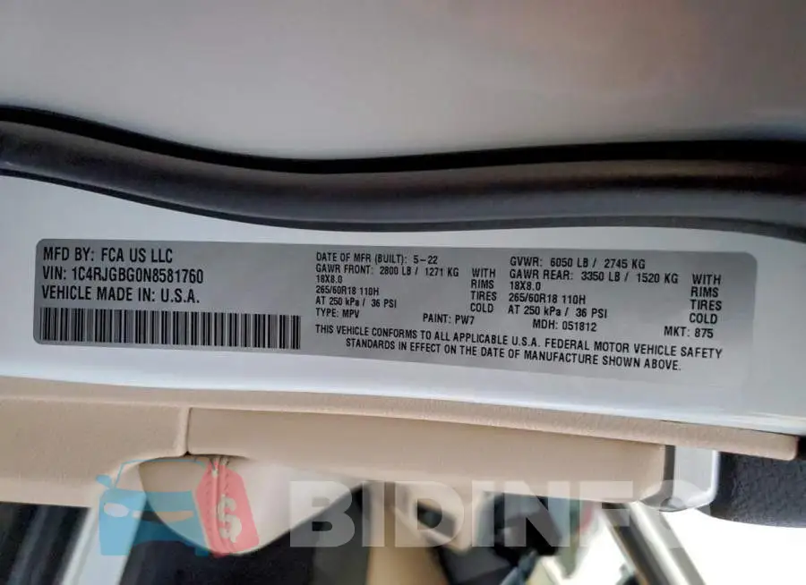 1C4RJGBG0N8581760 Photo# 13