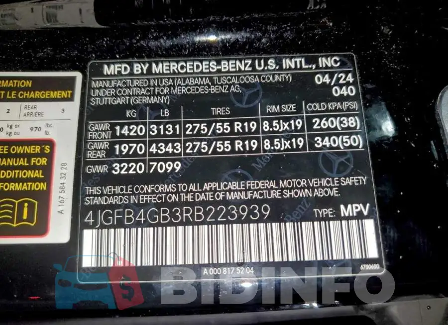 4JGFB4GB3RB223939 Photo# 13