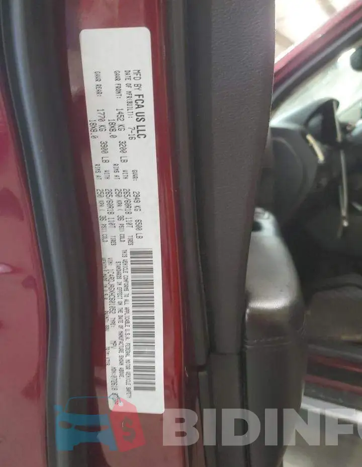 1C4RDJAGXHC601052 Photo# 13