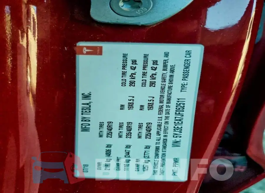 5YJ3E1EA7JF052511 Photo# 13