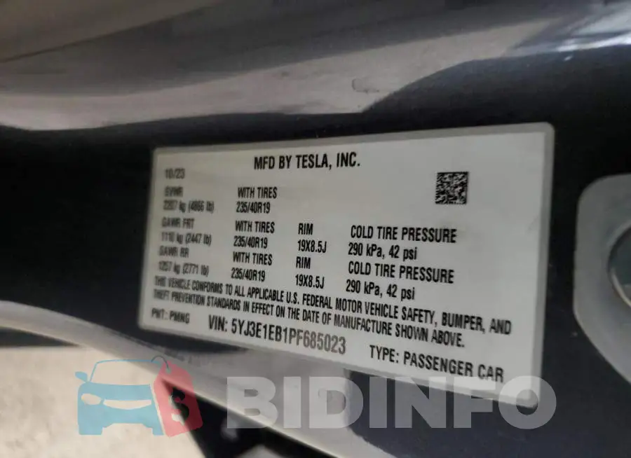 5YJ3E1EB1PF685023 Photo# 12
