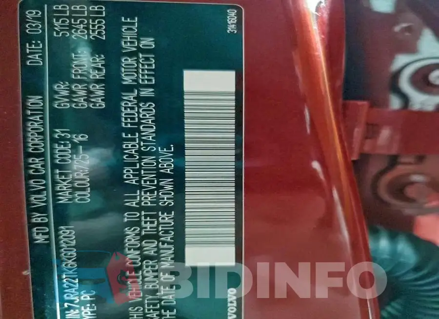 7JRA22TK6KG012091 Photo# 13