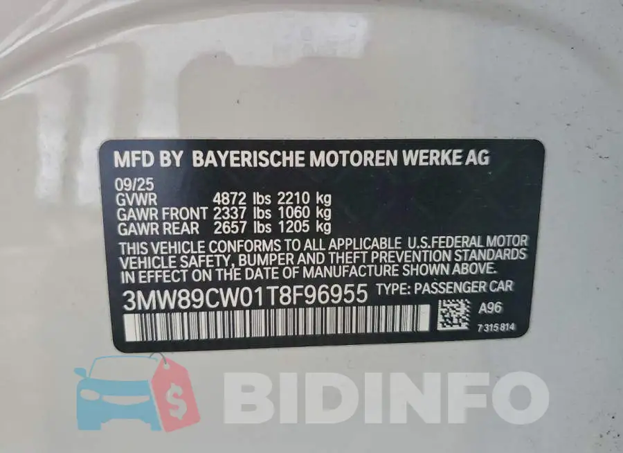 3MW89CW01T8F96955 Photo# 13