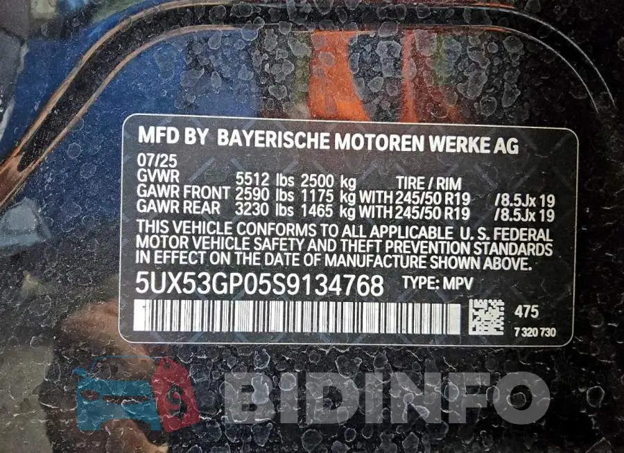 5UX53GP05S9134768 Photo# 14