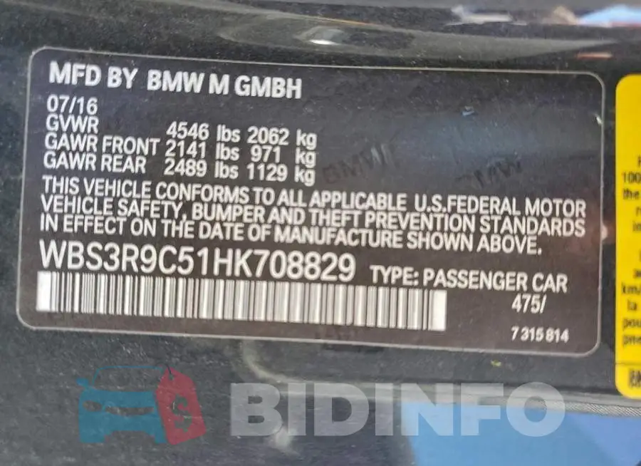 WBS3R9C51HK708829 Photo# 13