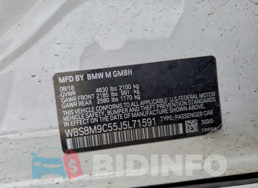WBS8M9C55J5L71591 Photo# 12