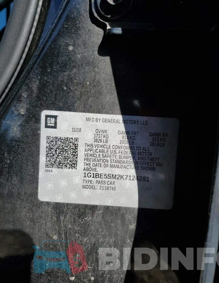1G1BE5SM2K7124281 Photo# 13