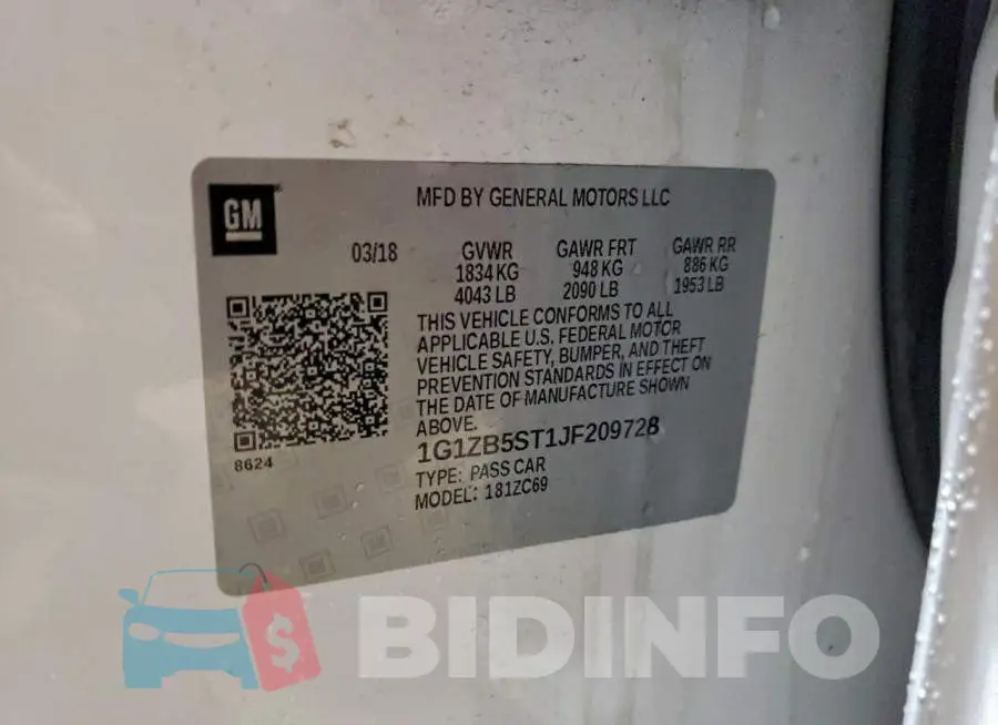 1G1ZB5ST1JF209728 Photo# 12