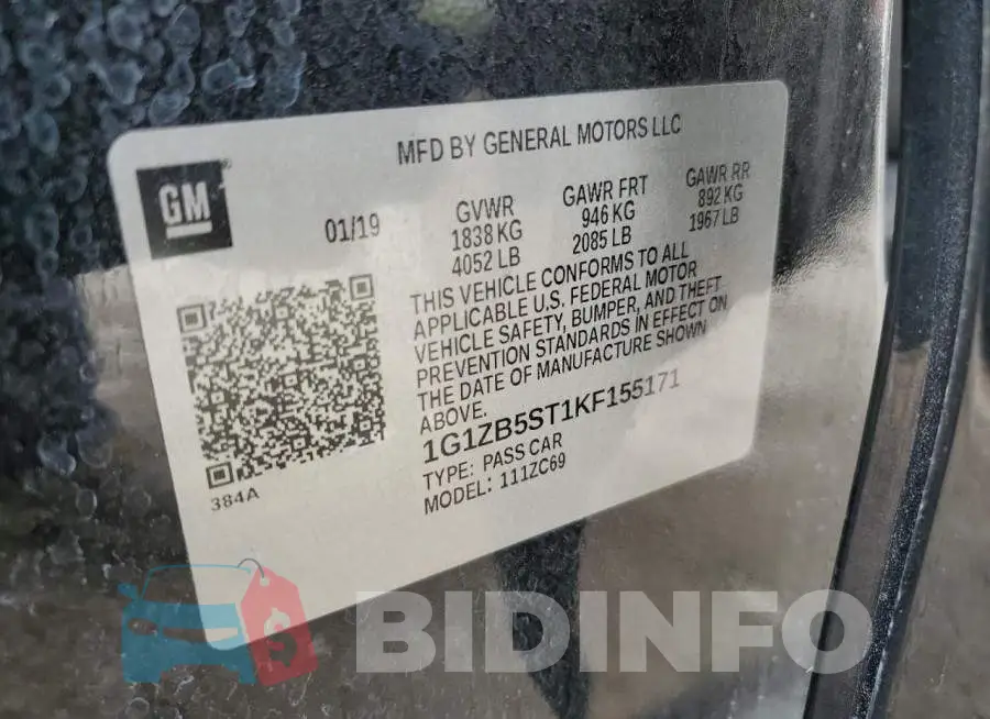 1G1ZB5ST1KF155171 Photo# 12