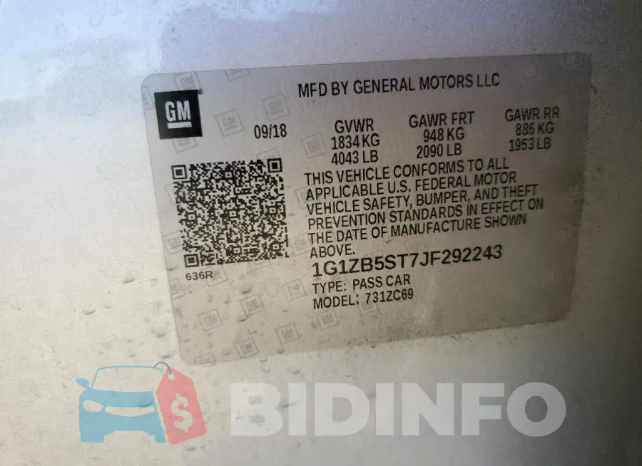 1G1ZB5ST7JF292243 Photo# 12