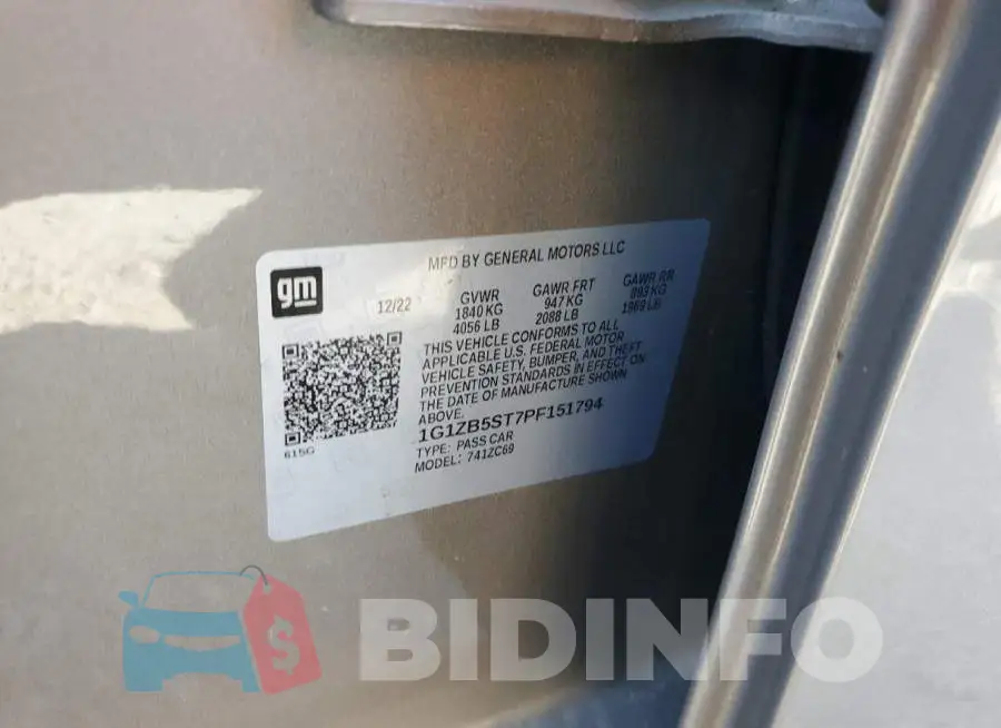 1G1ZB5ST7PF151794 Photo# 12