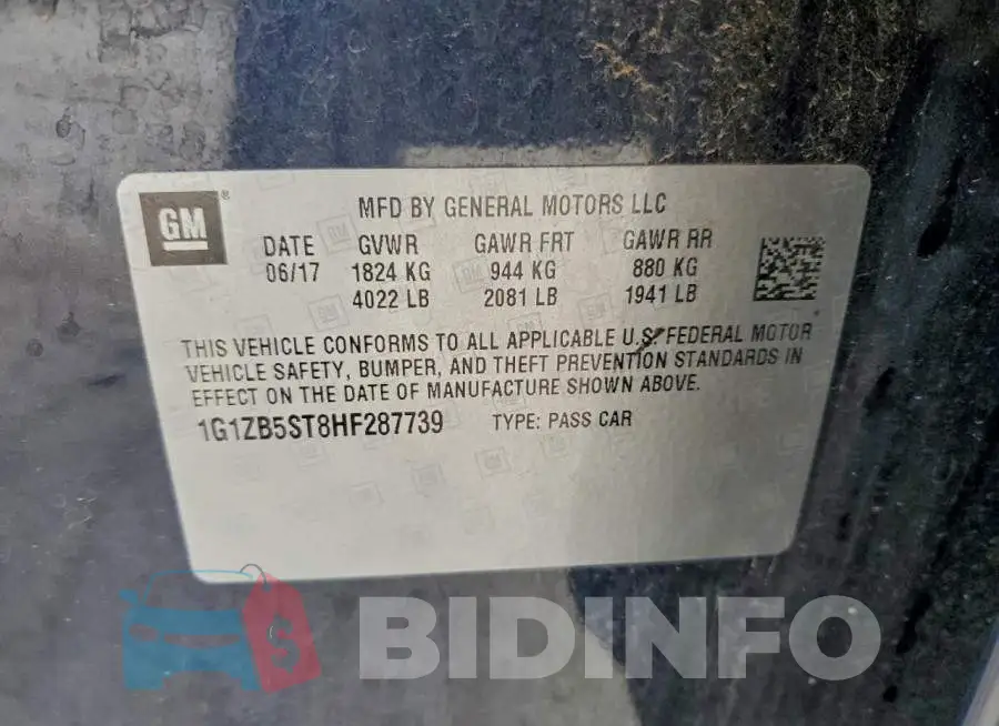 1G1ZB5ST8HF287739 Photo# 12
