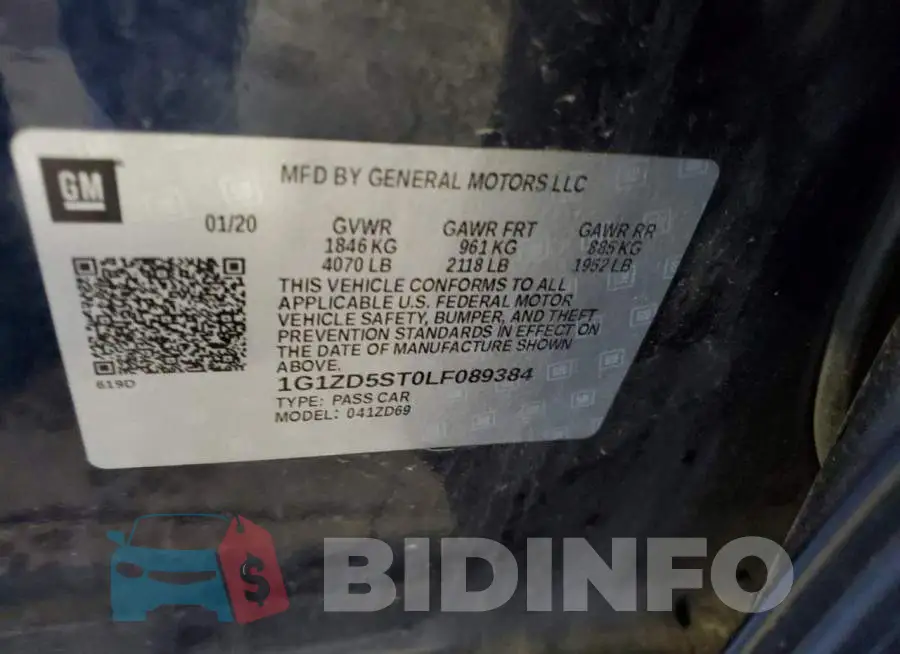 1G1ZD5ST0LF089384 Photo# 12