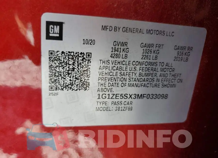 1G1ZE5SX3MF033098 Photo# 12