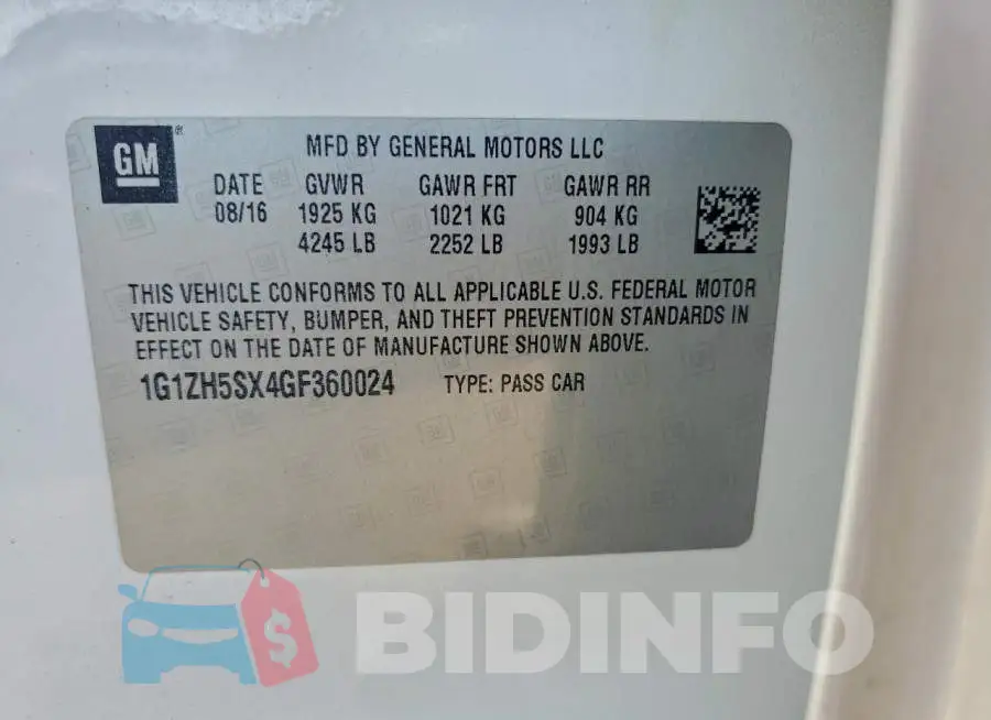 1G1ZH5SX4GF360024 Photo# 12