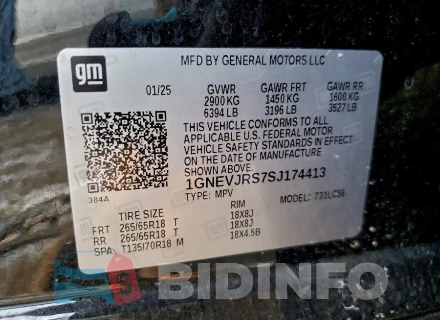 1GNEVJRS7SJ174413 Photo# 13