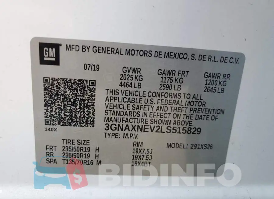 3GNAXNEV2LS515829 Photo# 13