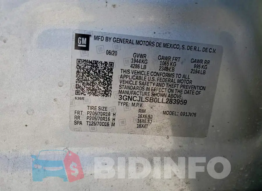 3GNCJLSB0LL283959 Photo# 13