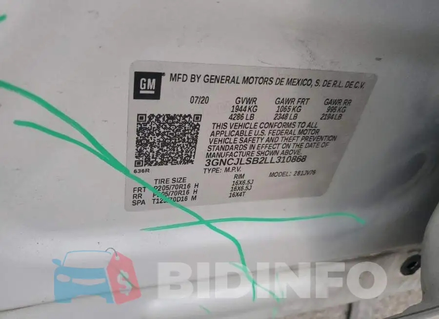 3GNCJLSB2LL310868 Photo# 14