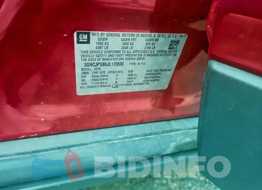 3GNCJPSB6JL170506 Photo# 13