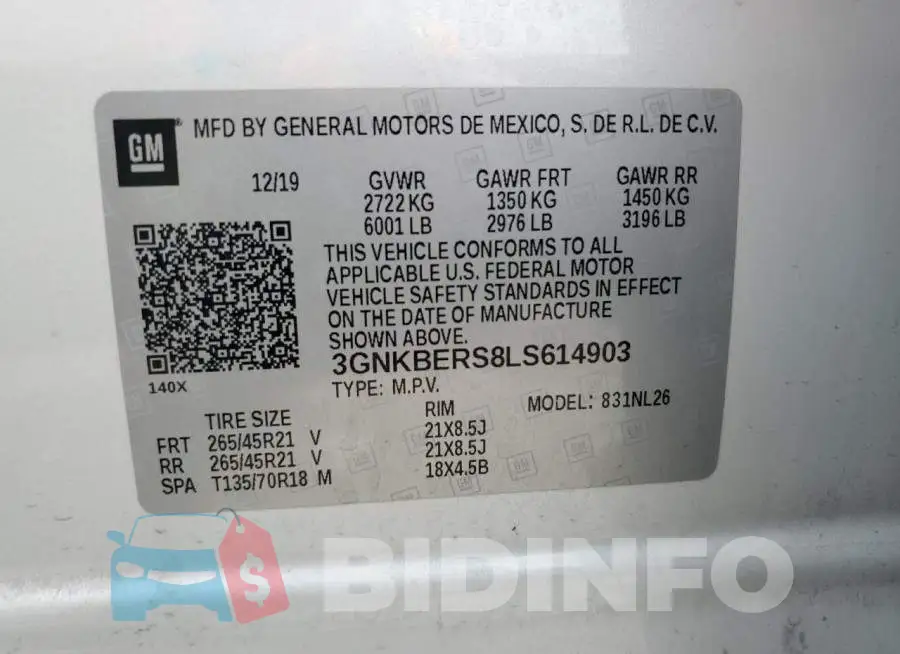 3GNKBERS8LS614903 Photo# 13