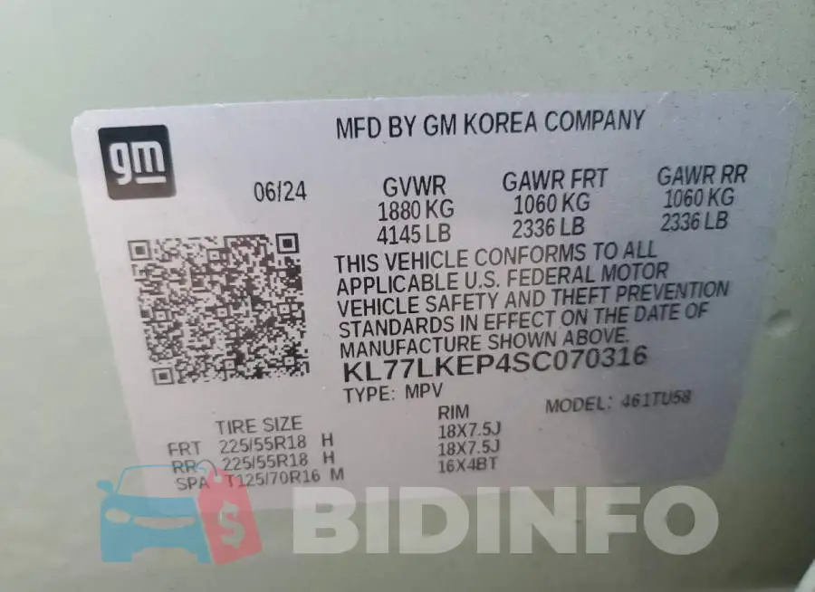 KL77LKEP4SC070316 Photo# 12