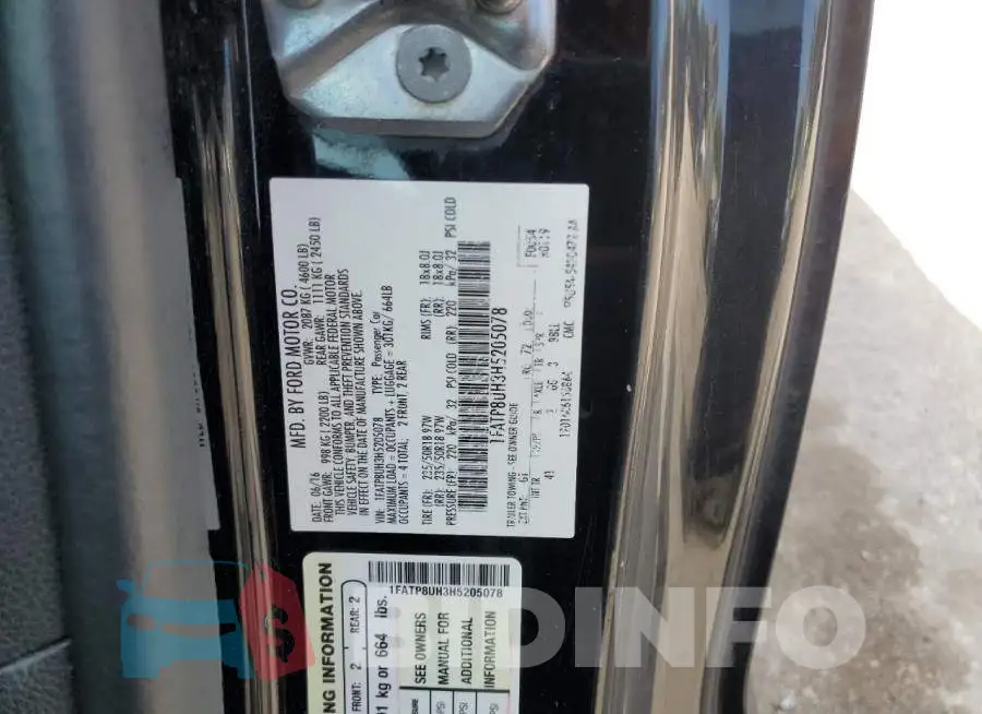 1FATP8UH3H5205078 Photo# 13