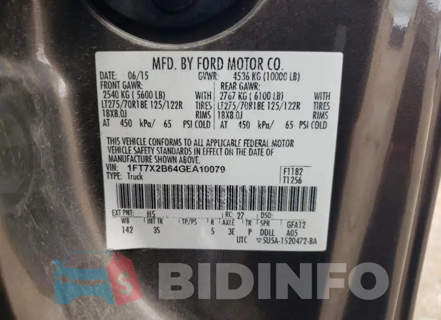 1FT7X2B64GEA10079 Photo# 12