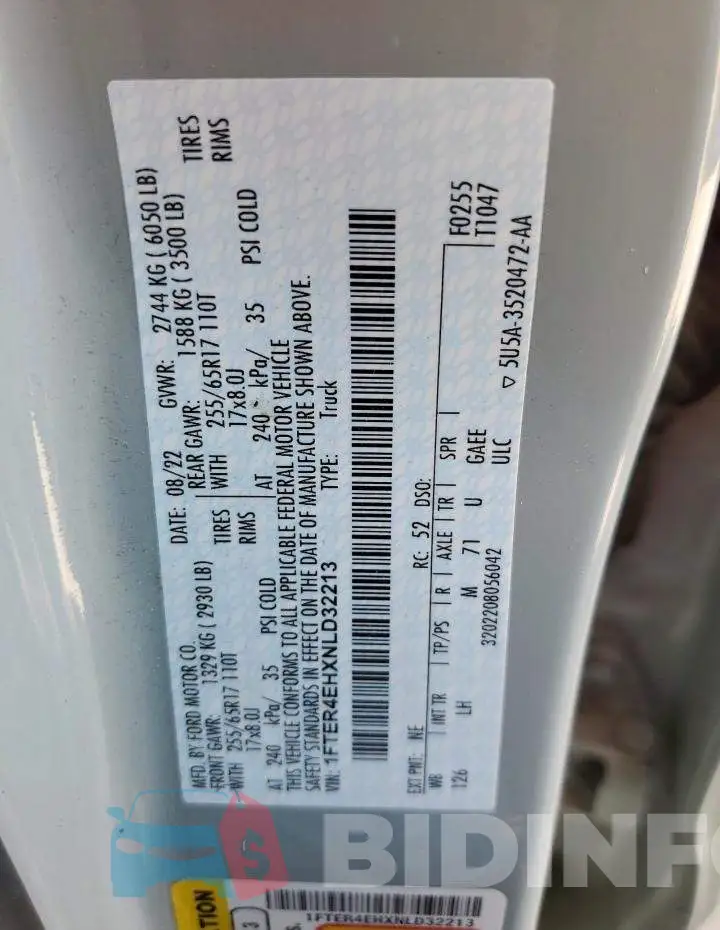 1FTER4EHXNLD32213 Photo# 13