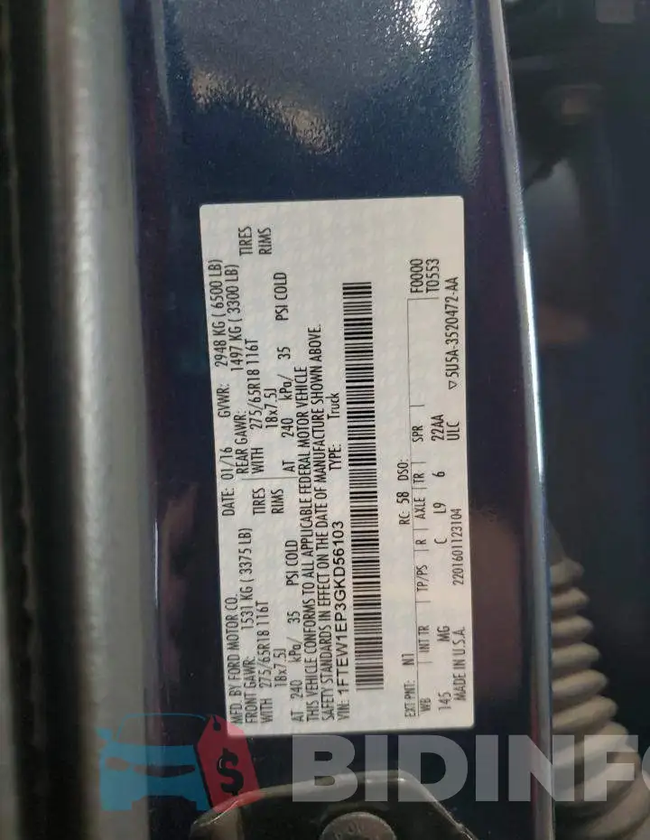 1FTEW1EP3GKD56103 Photo# 12