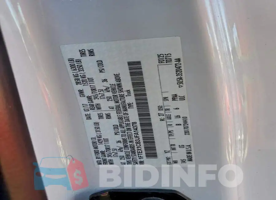 1FTEX1CB3JFA14378 Photo# 12