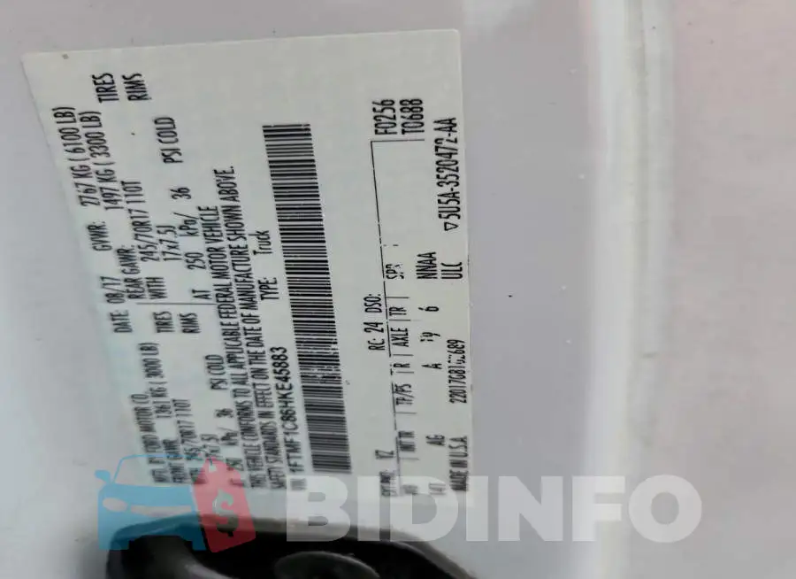 1FTMF1C86HKE45883 Photo# 12