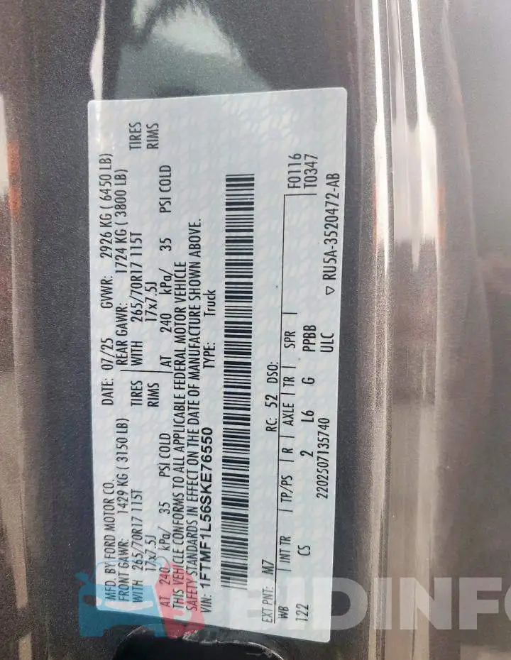 1FTMF1L56SKE76550 Photo# 12