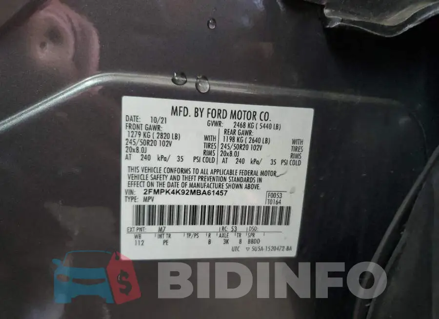 2FMPK4K92MBA61457 Photo# 13