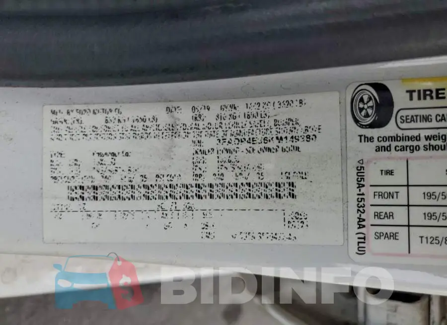 3FADP4EJ6KM149380 Photo# 12