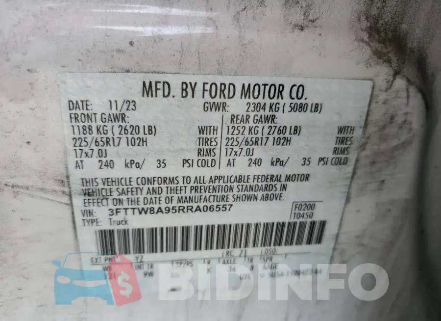 3FTTW8A95RRA06557 Photo# 12