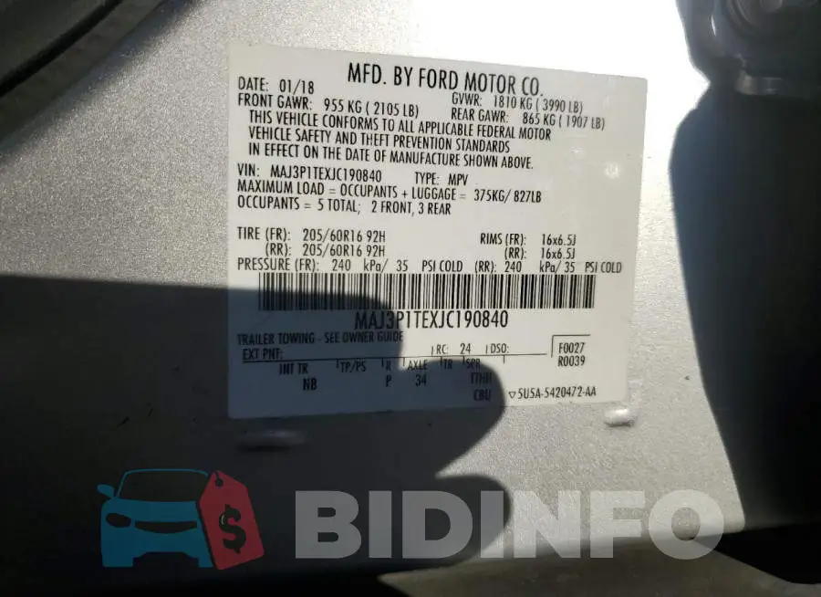 MAJ3P1TEXJC190840 Photo# 13