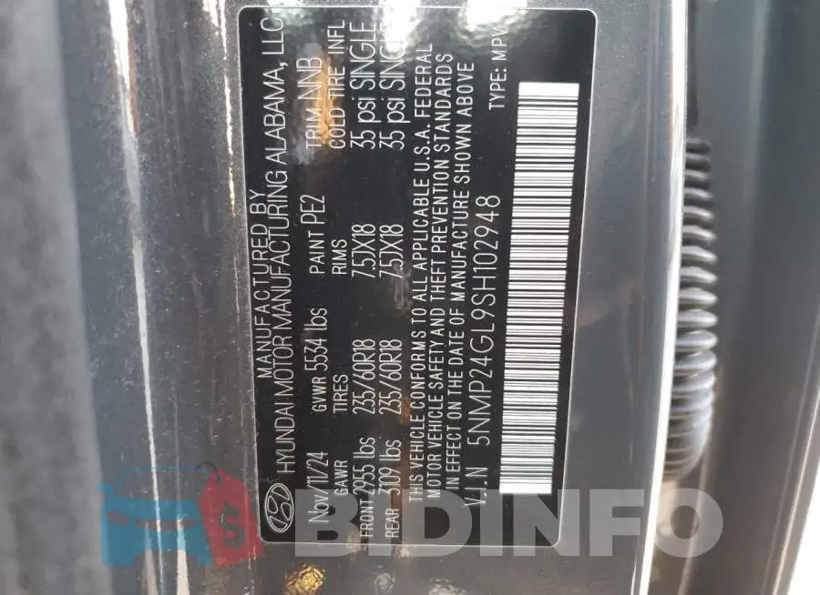 5NMP24GL9SH102948 Photo# 13