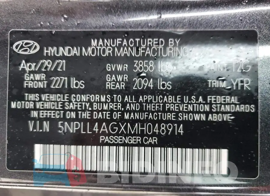 5NPLL4AGXMH048914 Photo# 13