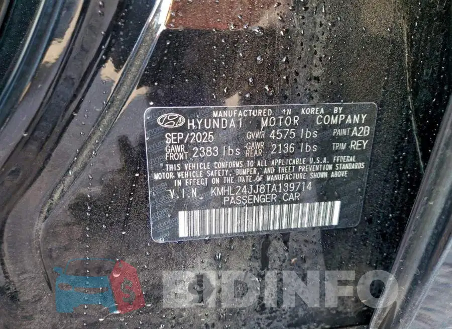 KMHL24JJ8TA139714 Photo# 12