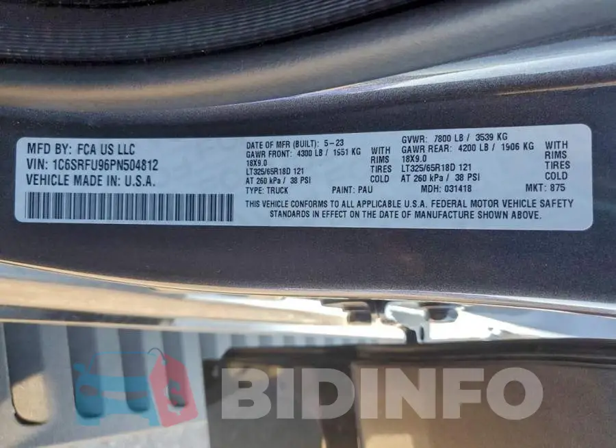 1C6SRFU96PN504812 Photo# 12