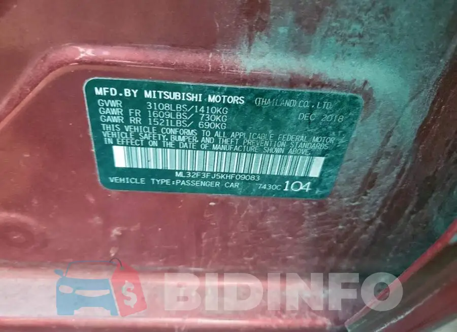 ML32F3FJ5KHF09083 Photo# 12