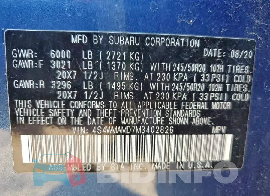 4S4WMAMD7M3402826 Photo# 13