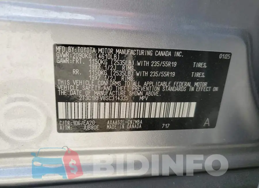 2T3C1RFV8SC314335 Photo# 13