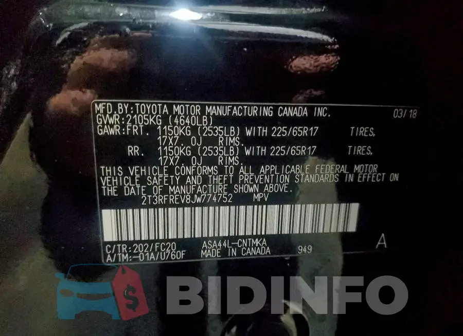 2T3RFREV8JW774752 Photo# 13