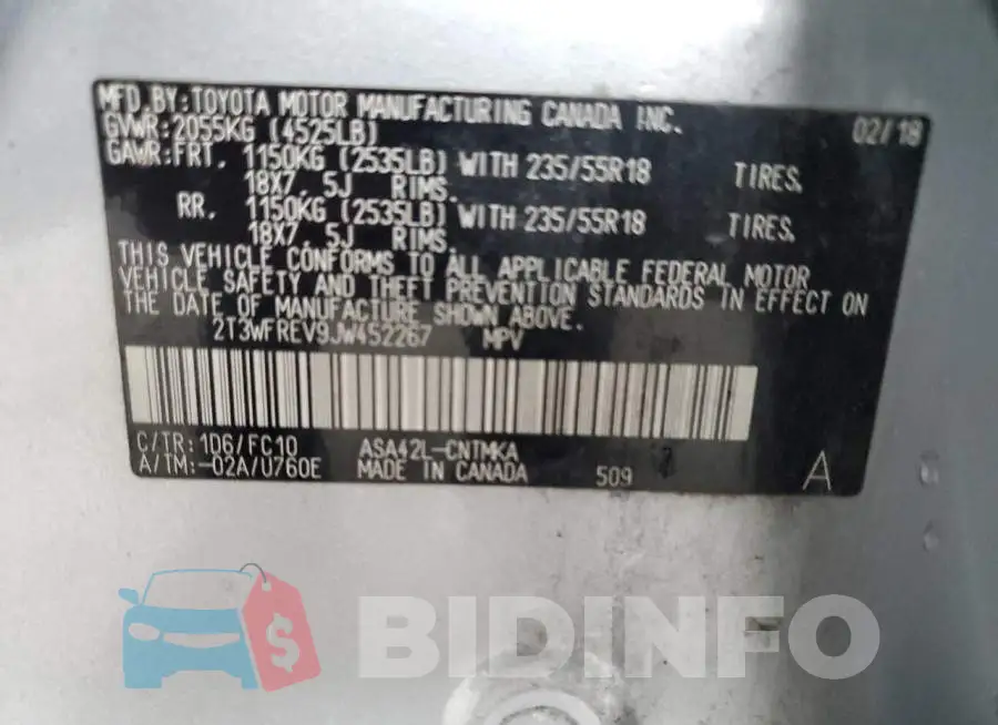 2T3WFREV9JW452267 Photo# 13