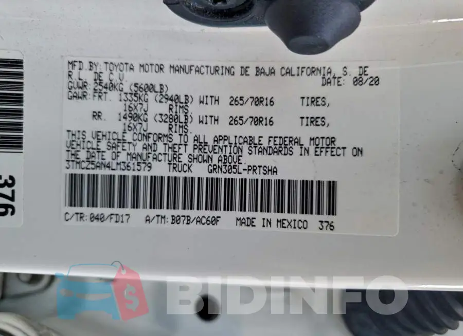 3TMCZ5AN4LM361579 Photo# 13