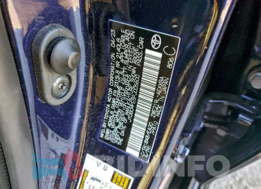 JTDBCMFE5PJ005600 Photo# 12