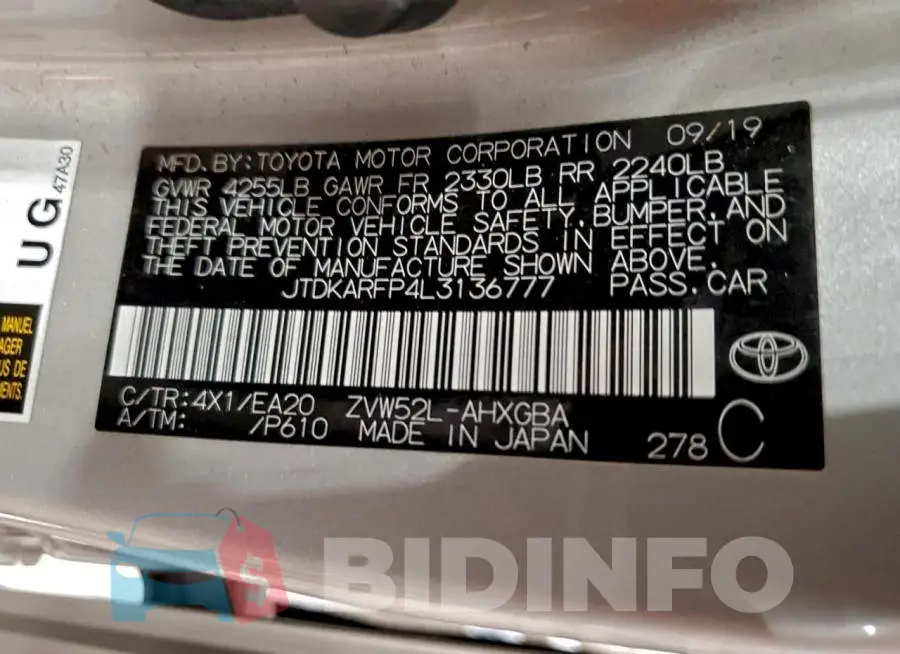JTDKARFP4L3136777 Photo# 13