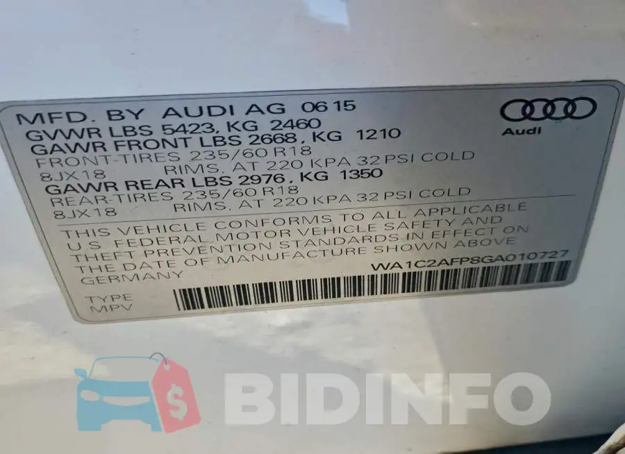 WA1C2AFP8GA010727 Photo# 13